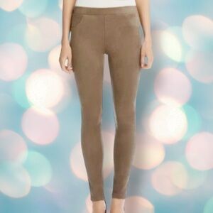 Karen Kane Women’s Brown Tan Faux Suede Skinny Ankle Pants Size XL